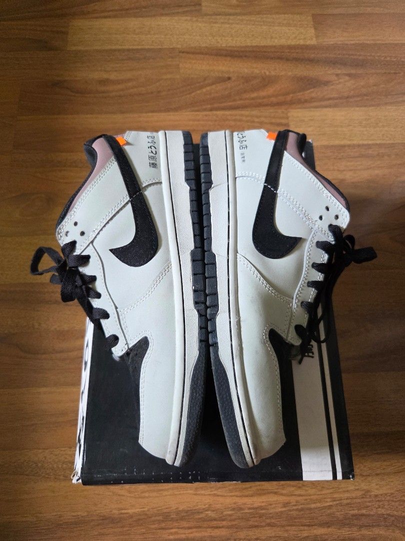 Nike Dunk Low Inital D AE86 (Category: Sneakers) located in Marikina City. Submitted by jerencinas (Listing ID 1412891592, Image 1). Description: - Nike Dunk Low AE86 sneakers - Color: White, black, and orange - Size: US 8.5 - Includes original box.