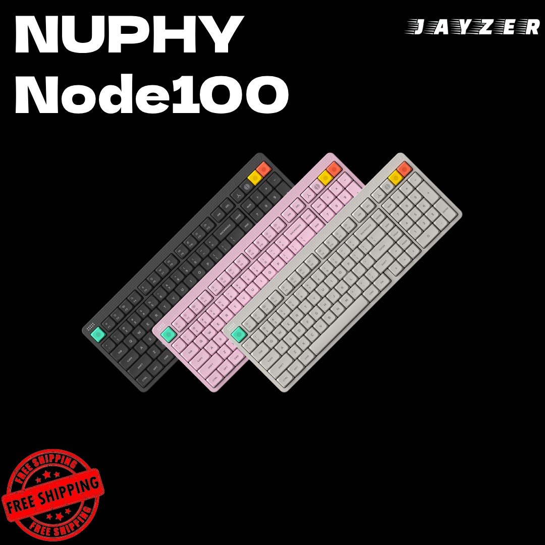 Nuphy Node100 100% Mechanical Keyboard - Tri-Mode Wireless (Bluetooth 2 ...