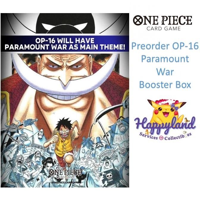 P.O) One Piece Card Game: OP-16 OP16 Paramount War Booster Box Case,  Hobbies & Toys, Toys & Games on Carousell
