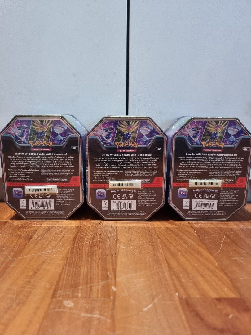 Pokemon Azure Legends Tin, Hobbies & Toys, Toys & Games on Carousell
