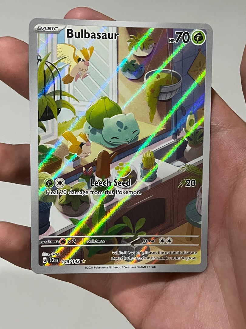 Pokémon TCG Bulbasaur 143/142 Illustration Rare Stellar Crown, Hobbies ...