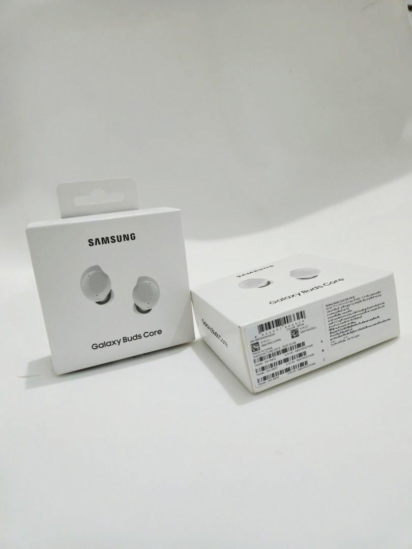 Samsung Galaxy Buds Core - White (Category: Earphones) located in Taguig. Submitted by shadyaftermath (Listing ID 1412882292, Image 1). Description: For Sale: Original Samsung Galaxy Buds Core (2025). Sealed. Brand new. *6.5mm driver with bass-optimized tuning for powerful bass performance *IP54 comprehensive Defense against Dust and Water *3Mics(2 Outer + 1 Inner Mic), Bluetooth 5.4 and Immersive ACTIVE NOISE CANCELATTION (Bought from Official S