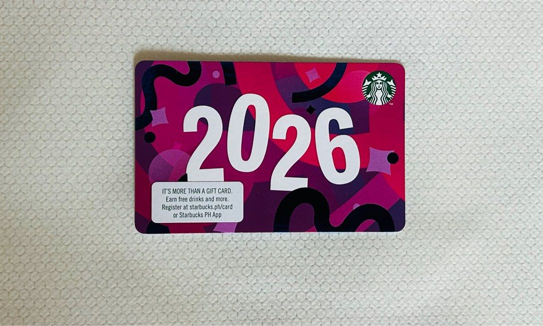 Starbucks Card 2026 (Category: Store Credits) located in Binan City. Submitted by impulsebuyer12 (Listing ID 1412951061, Image 1). Description: Released December 2025 Unregistered / PIN Intact Reloadable For Starbucks Philippines use only.
