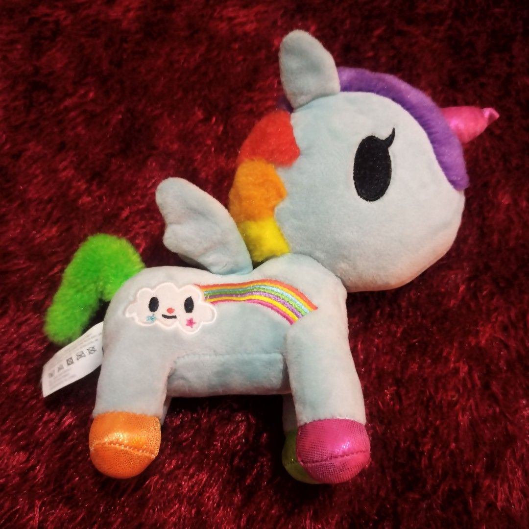 Tokidoki Rainbow Unicorn Plush Stuffed Toy (Category: Plushies & Soft Toys) located in Taguig. Submitted by oddlykawaiishop.ph (Listing ID 1413026178, Image 1). Description: 🎀 What you see is what you get—please check photos for details! • *Might* need wash, it has been stored inside my plushy cabinet. • looks good as new except the label....