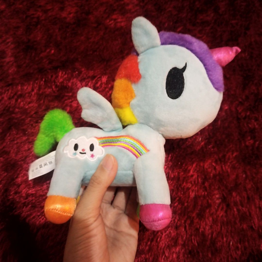 Tokidoki Rainbow Unicorn Plush Stuffed Toy (Category: Plushies & Soft Toys) located in Taguig. Submitted by oddlykawaiishop.ph (Listing ID 1413026178, Image 2). Description: 🎀 What you see is what you get—please check photos for details! • *Might* need wash, it has been stored inside my plushy cabinet. • looks good as new except the label....