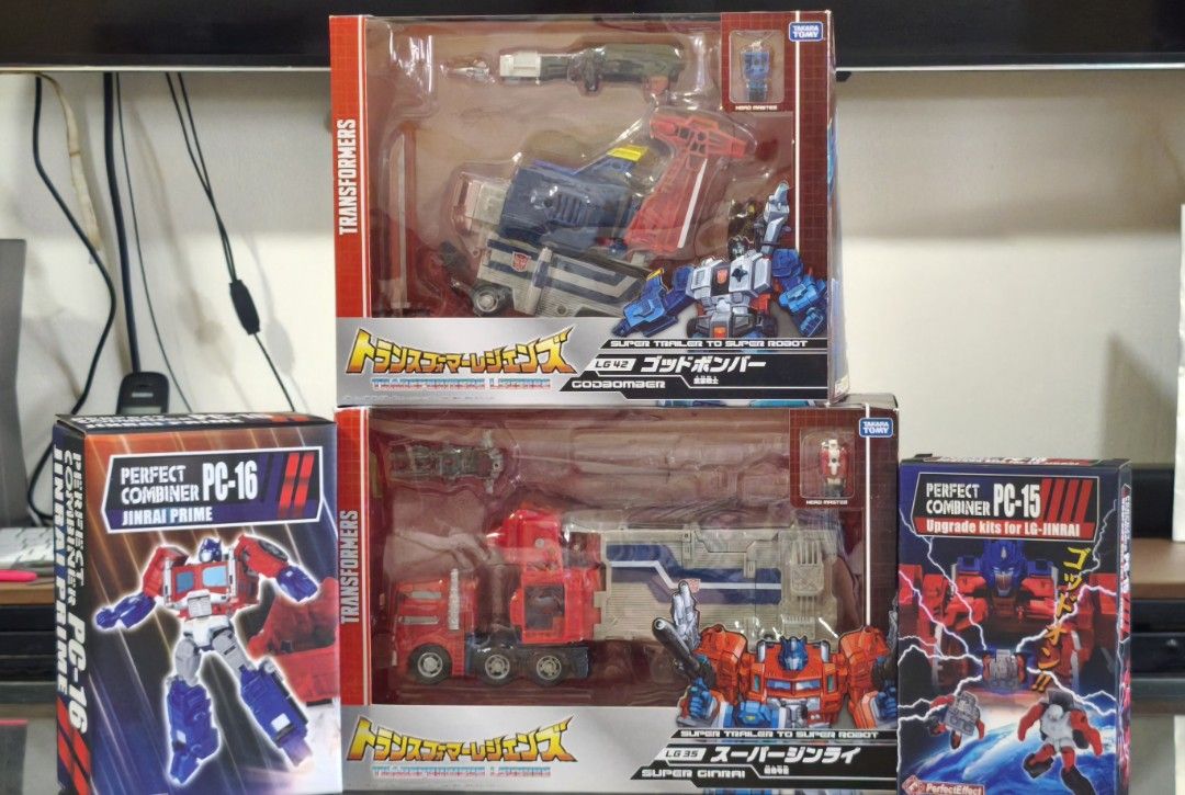 Transformers (Category: Toy Figures) located in Singapore. Submitted by exploding (Listing ID 1410001355, Image 3). Description: Selling BIB (Hasbro,Fans Hobby,Wei Jian,Jing Bao),Transformers bundle for all in the picture $1000..pm for more details. PC-20 BLACK JINRAI-missing gun. PC-16 JINRAI PRIME-missing gun. COMBINER WAR -ULTRA MAGNUS-missing gun. LG-35 SUPER GINRAI missing 2 gun. KBB CORE FIGHTER 33013 loose no box, missing gun. JIN BAO upsi