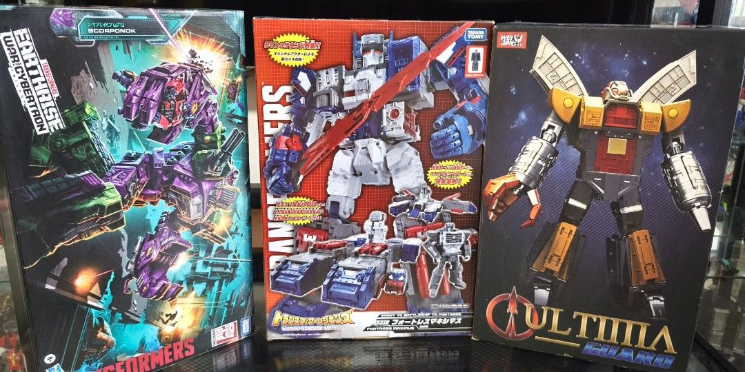 Transformers (Category: Toy Figures) located in Singapore. Submitted by exploding (Listing ID 1410001355, Image 1). Description: Selling BIB (Hasbro,Fans Hobby,Wei Jian,Jing Bao),Transformers bundle for all in the picture $1000..pm for more details. PC-20 BLACK JINRAI-missing gun. PC-16 JINRAI PRIME-missing gun. COMBINER WAR -ULTRA MAGNUS-missing gun. LG-35 SUPER GINRAI missing 2 gun. KBB CORE FIGHTER 33013 loose no box, missing gun. JIN BAO upsi
