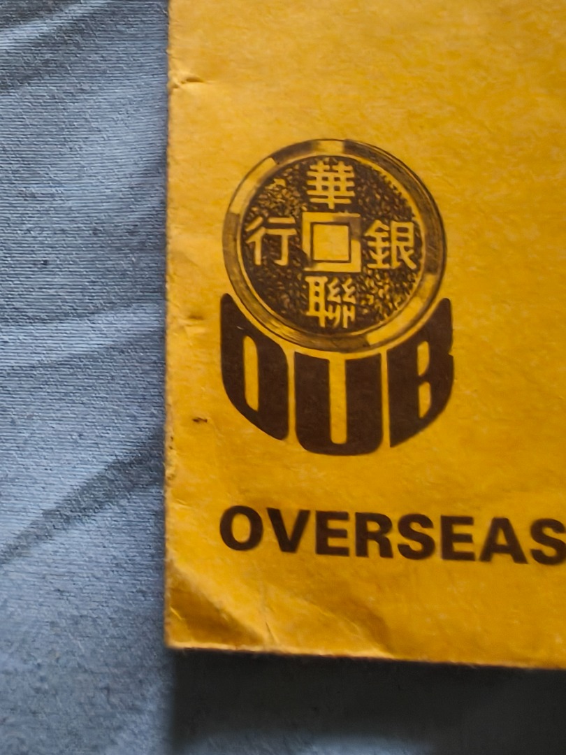 Vintage OUB Bank Envelope, Hobbies & Toys, Memorabilia & Collectibles ...