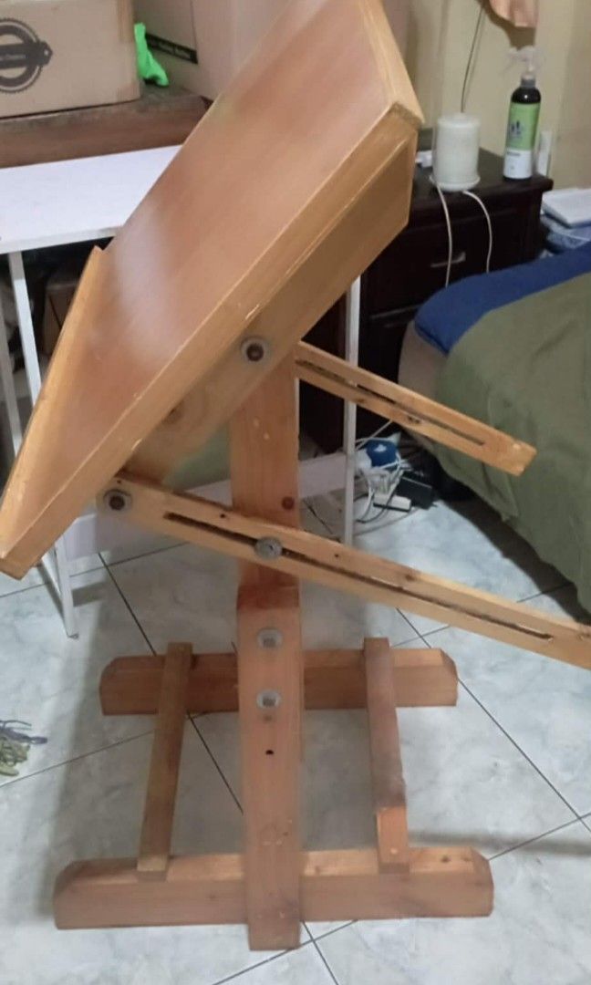 WOODEN DRAFTING TABLE (Category: Tables & Sets) located in Quezon City. Submitted by chicetoffe22 (Listing ID 1412961386, Image 2). Description: pick up at BFRV, LAS PIÑAS.