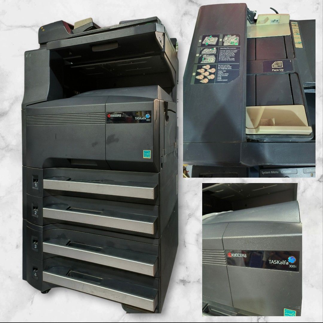 Xerox Machine / Photocopy / Scanner / Printer (Category: Printers, Scanners & Copiers) located in Cavite. Submitted by sisco_ph01 (Listing ID 1412986781, Image 1). Description: Model: KYOCERA TASKalfa300i OP: 70k RFS: nag close na kami ng shop and hindi na rin gano magagamit.