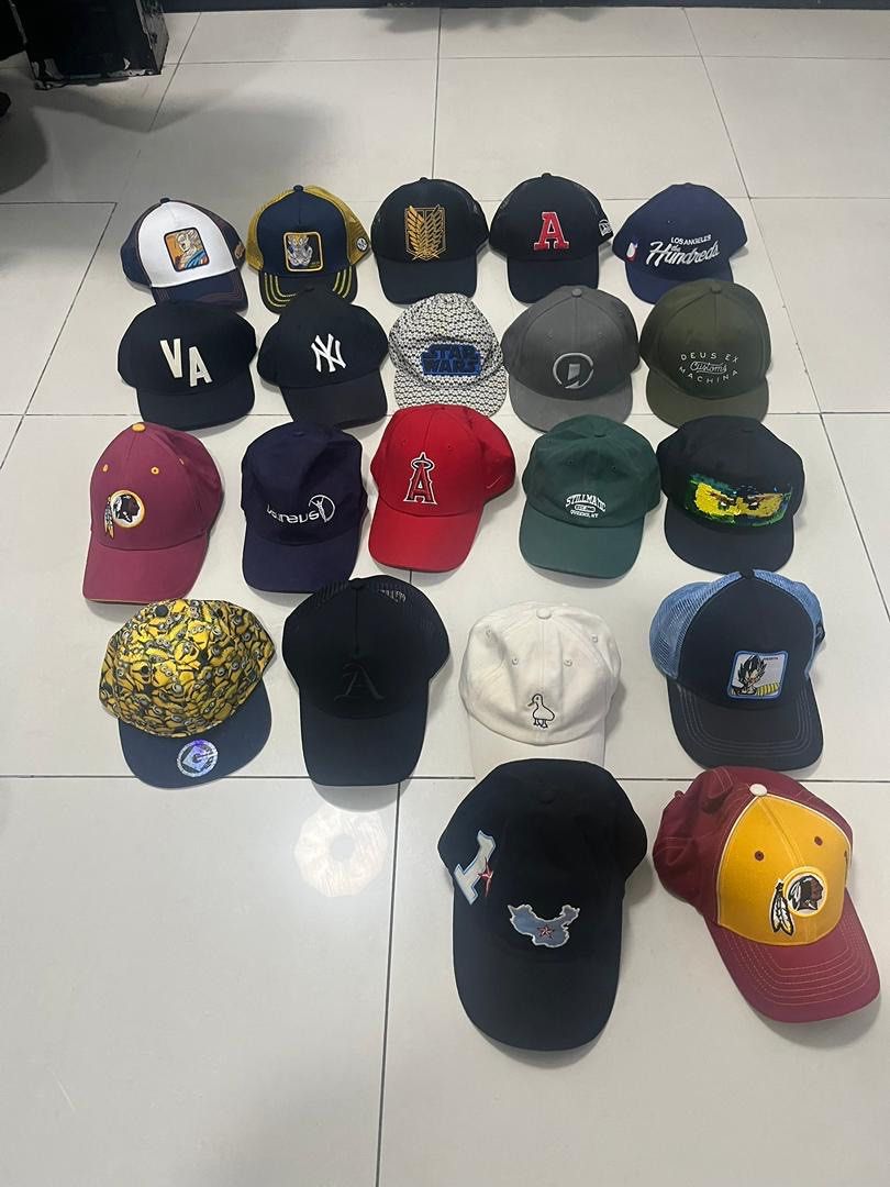 Assorted Caps (Category: Cap & Hats) located in Kuala Lumpur. Submitted by sarah2905 (Listing ID 1414686770, Image 2). Description: 20 baseball caps altogether for sale. Mostly brand new and collectible items. Please request individual caps price if not taking everything.