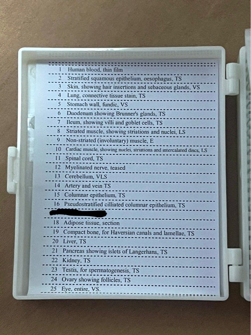 Basic Histology Prepared Slides (Tingi / Sold By Piece) (Category: Textbooks) located in Quezon City. Submitted by nize__ (Listing ID 1414748272, Image 1). Description: - if not shaded, it is still available -sold PER PIECE - loc: quezon city - mop: bpi online bank transfer.