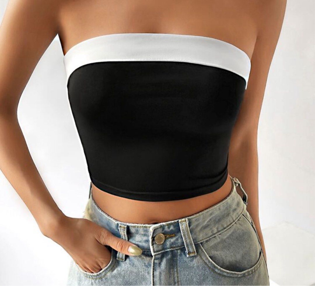 Black and White Tube Top (Category: Others Tops) located in Valenzuela. Submitted by loveabel4ever (Listing ID 1414656217, Image 2). Description: -used once -size xs-s pm for when worn pics.