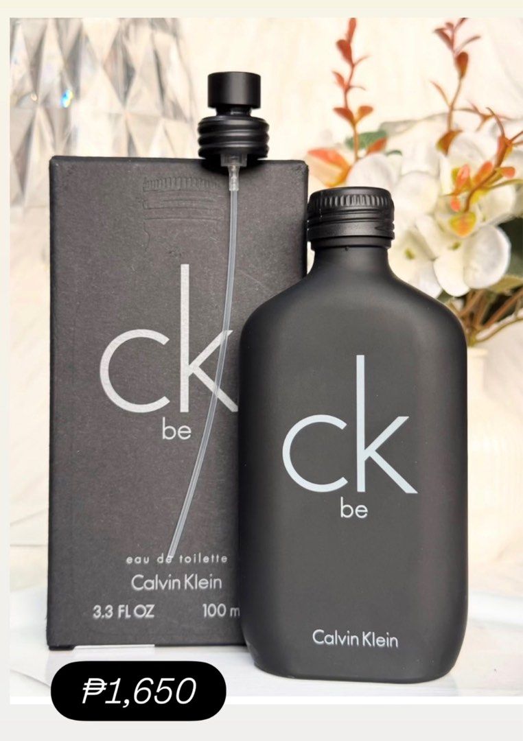 Calvin Klein CK Be Eau de Toilette 100ml (Category: Fragrance & Deodorants) located in San Pablo. Submitted by with.jacque (Listing ID 1414823014, Image 1). Description: - Calvin Klein CK Be Eau de Toilette - 100ml bottle - Features the "ck be" logo on the box and bottle - Price: ₱1,650.