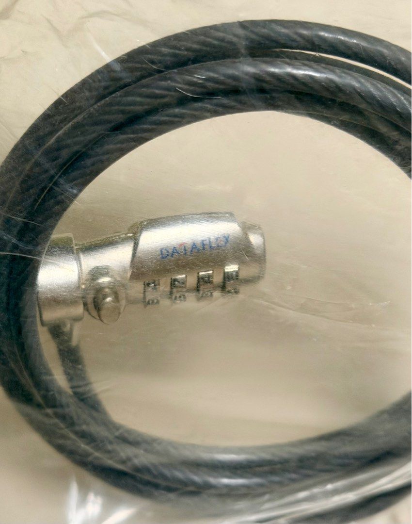 Dataflex Combination Cable Lock (Category: Cables & Adaptors) located in Singapore. Submitted by wht (Listing ID 1414793162, Image 2). Description: - Brand new Dataflex combination cable lock - Secure your belongings - 4-digit combination for security - Easy to use - Comes in original packaging.