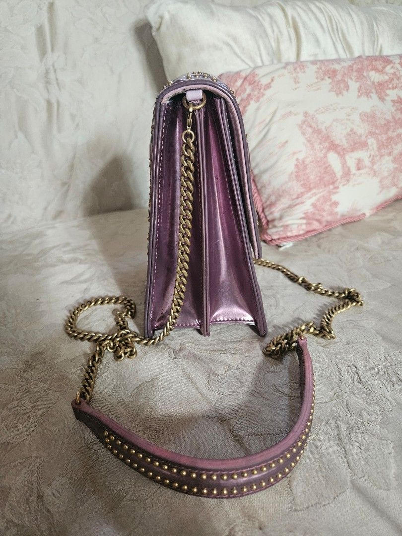 Dior Diorama Vertical Studded Shoulder Bag (Category: Luxury Bags & Wallets) located in Santa Rosa. Submitted by pb_reg (Listing ID 1414639880, Image 3). Description: - Dior shoulder bag - issue on Metallic finish. - Gold-tone studs and chain strap - Suede-like interior lining - Studded shoulder strap FOR TAKE ALL Please see individual posts for more photos 1. Louis Vuitton keepall 55 bandouliere - great condition - minor wear on vachetta - see p