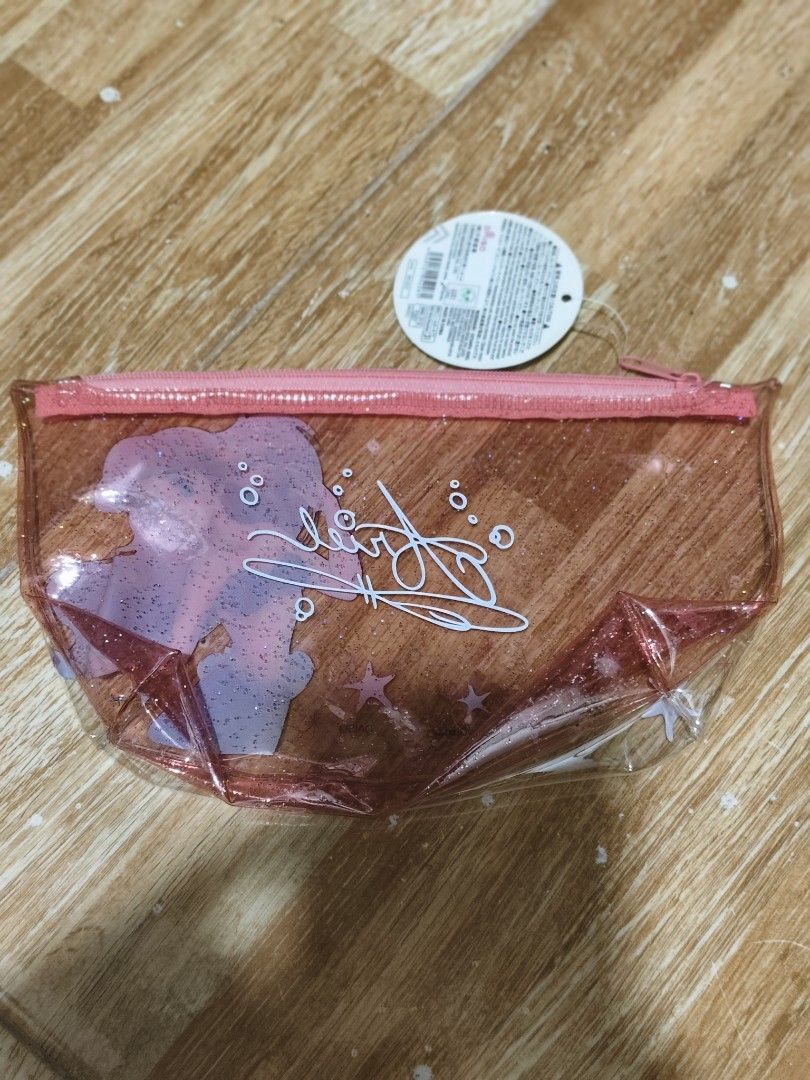 Disney Ariel Clear Pouch (Category: Stationery & School Supplies) located in Makati City. Submitted by abegailbrezuela (Listing ID 1414684541, Image 2). Description: - Ariel themed - Boat-shaped design - Clear design with Ariel image and signature - Pink zipper - Includes a tag - Ideal for pens, pencils, and small stationery.