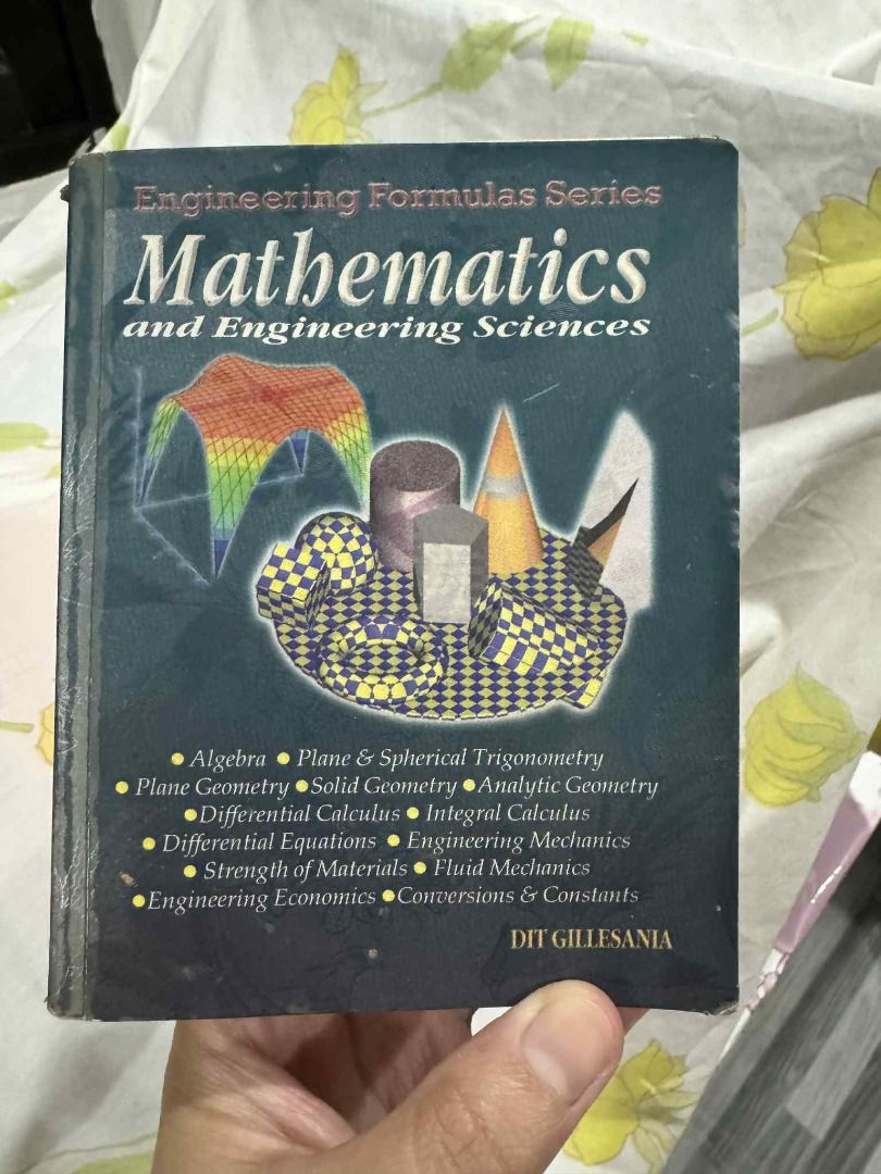 Engineering Formulas Series - Mathematics by DIT Gillesania (Category: Textbooks) located in Makati City. Submitted by cayabankrissia (Listing ID 1414710295, Image 1). Description: .