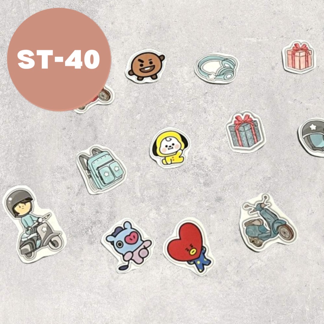 💰[FLASH SALE at $2] BTS Mini Stickers, Cute Animals Heart Cookies Alien ...