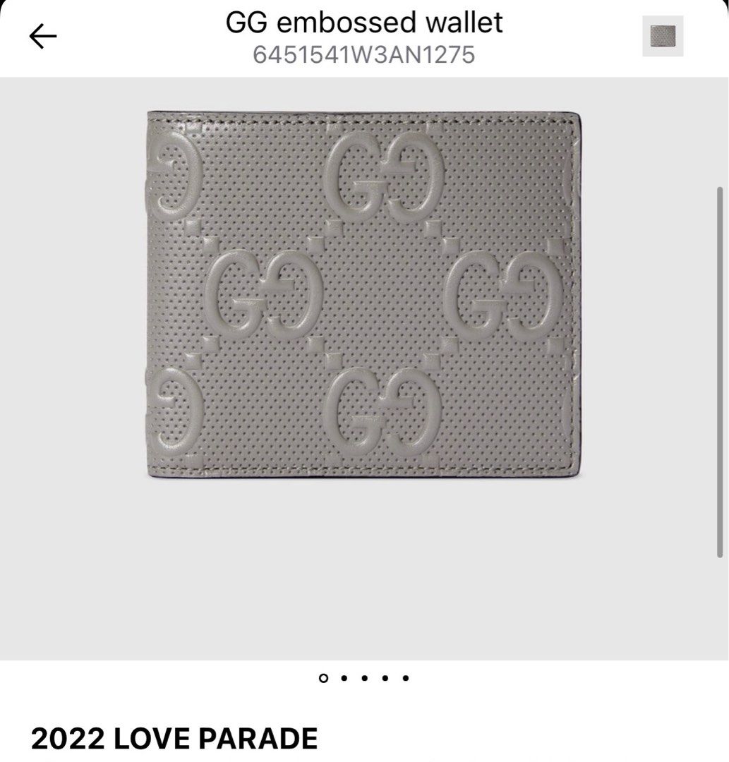 Gucci Wallet (Category: Wallets & Card Holders) located in Taguig. Submitted by drelo (Listing ID 1414794831, Image 3). Description: 💯authentic Complete with original box, paperbag, dust bag, and store receipt Cement gray Actual model in photos.