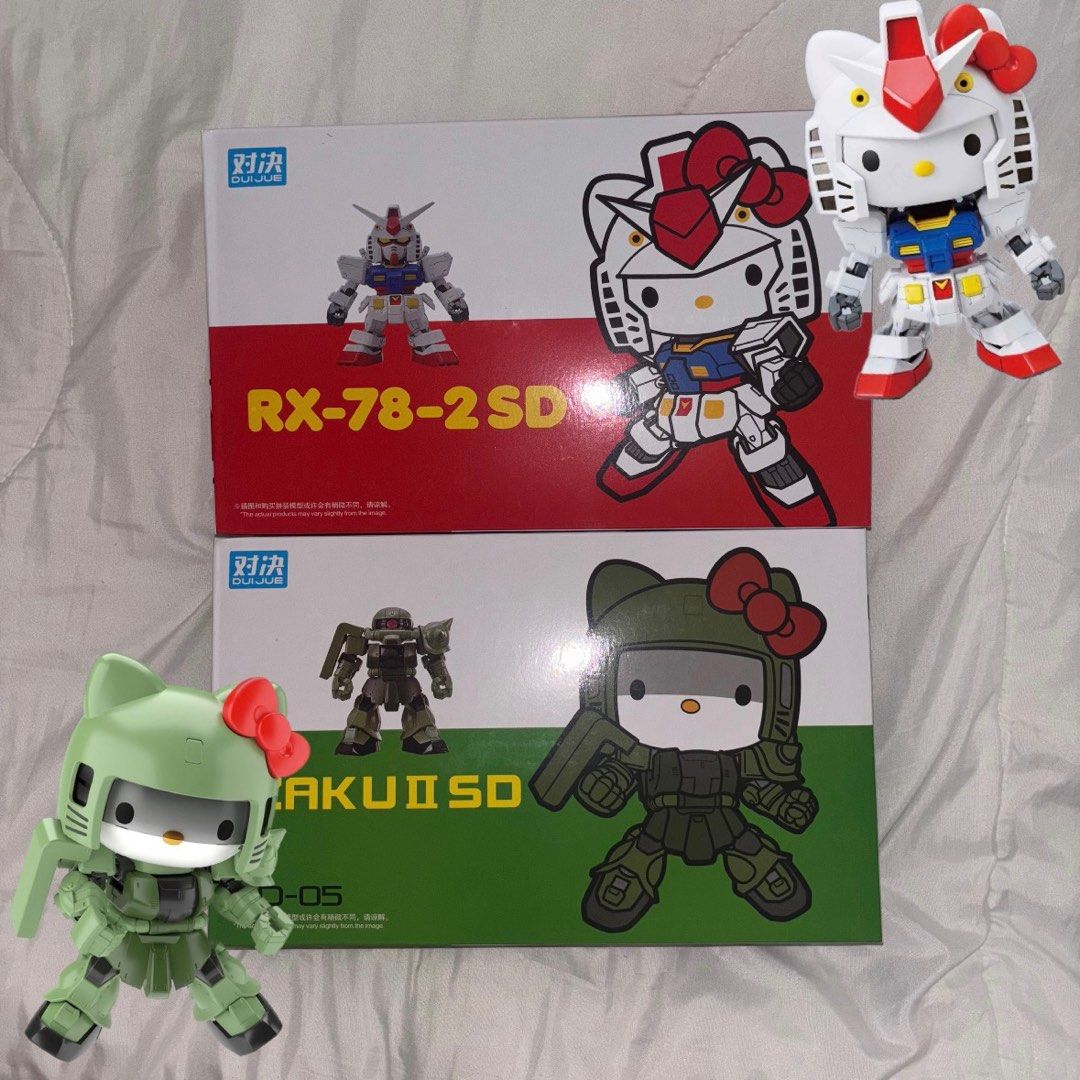 Hello Kitty Gundam Duijue Figurine set UNOPENED (Category: Figurines & Statues) located in Manila. Submitted by ncaldrstrem (Listing ID 1414702008, Image 1). Description: Hello Kitty Gundam Duijue brand, not Bandai Comes as a set! (2) Payment thru: Gcash Shipping via: JNT / Lalamove.
