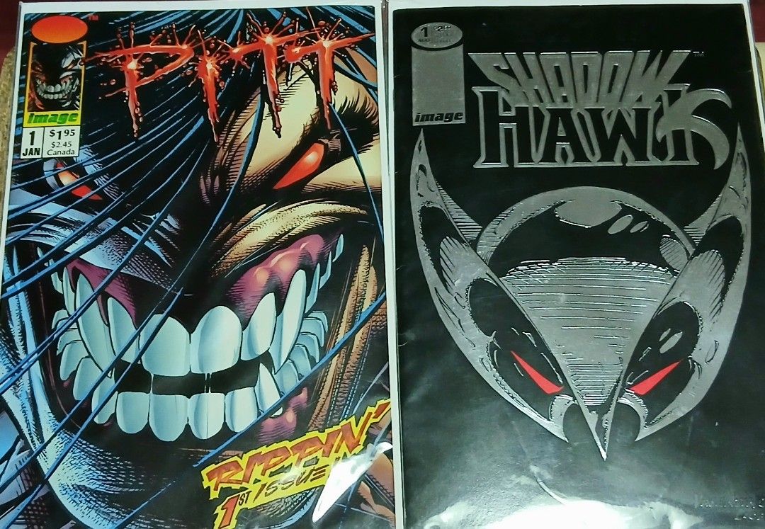 Image Comics - Pitt, ShadowHawk, Spawn, and Wildcats (Category: Comics & Manga) located in Quezon City. Submitted by mrs.maria (Listing ID 1414654678, Image 1). Description: Collection of Image Comics featuring Pitt #1, ShadowHawk #1 and #5, Spawn #4 and #11, and Wildcats #2. All comics are from the Image Comics series. The comics are in English. The comics are in protective sleeves. Open for trade..