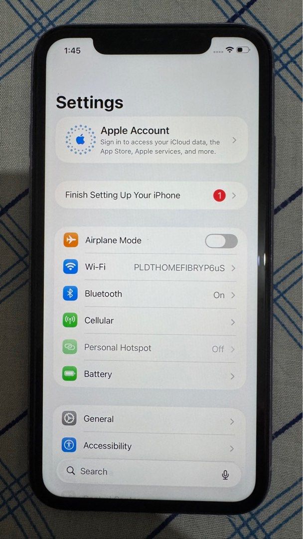 iPhone 11 64GB Purple (Category: iPhone 11 Series) located in Marikina City. Submitted by cosmicfox_6dec29 (Listing ID 1414729538, Image 2). Description: Can be swapped to switch OLED SHOOT YOUR OFFERS iPhone 11, 64GB storage. - Openline - Excellent condition, as shown in the photos. - Never opened or repaired - Battery Health: 75% - Bought Jan 18, 2023 - Includes box, receipt and case - NO charger or cable - iOS 26.2 - Meetup available at Mercur