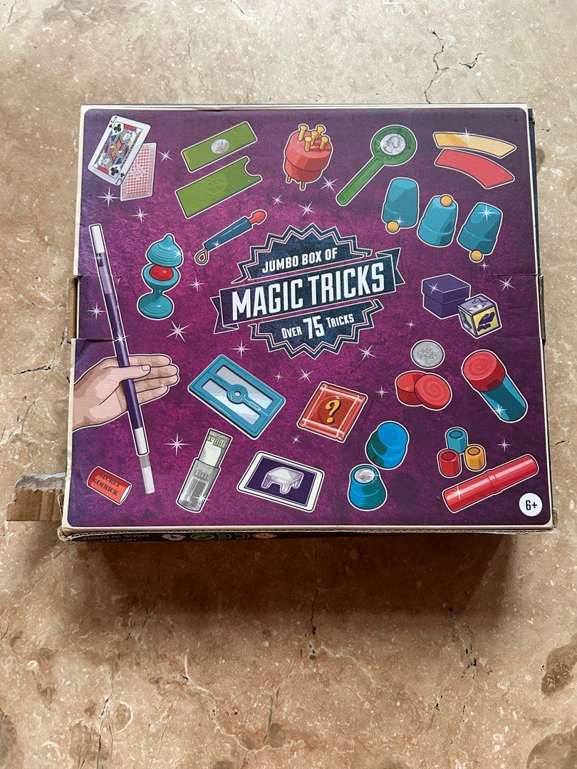 Jumbo Box of Magic Tricks Toy (Category: Board Games & Puzzles) located in Quezon City. Submitted by tidyup.lara (Listing ID 1414775312, Image 3). Description: Unsure if complete, sold as is Condition 8/10: used but in good condition.