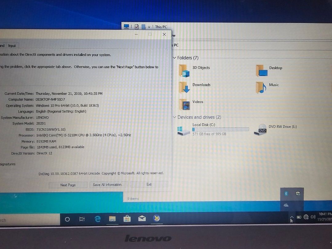 Lenovo Z400 i5 3rd gen with gpu (Category: Laptops & Notebooks) located in Bacoor. Submitted by ginaxis15 (Listing ID 1414697968, Image 2). Description: RUSH TODAY Lenovo Z400 Last price: 3k working no defect good battery minor issue: dina ganun kpresentable un lang specs: 14 inch wide intel core i5 2.5ghz (3rd gen) 8gb ram 640gb hdd dual graphics intel hd and Nvidia geforce gt 635m 2gb wifi ready bluetooth webcam dvdrom hdmi port windows 10 with