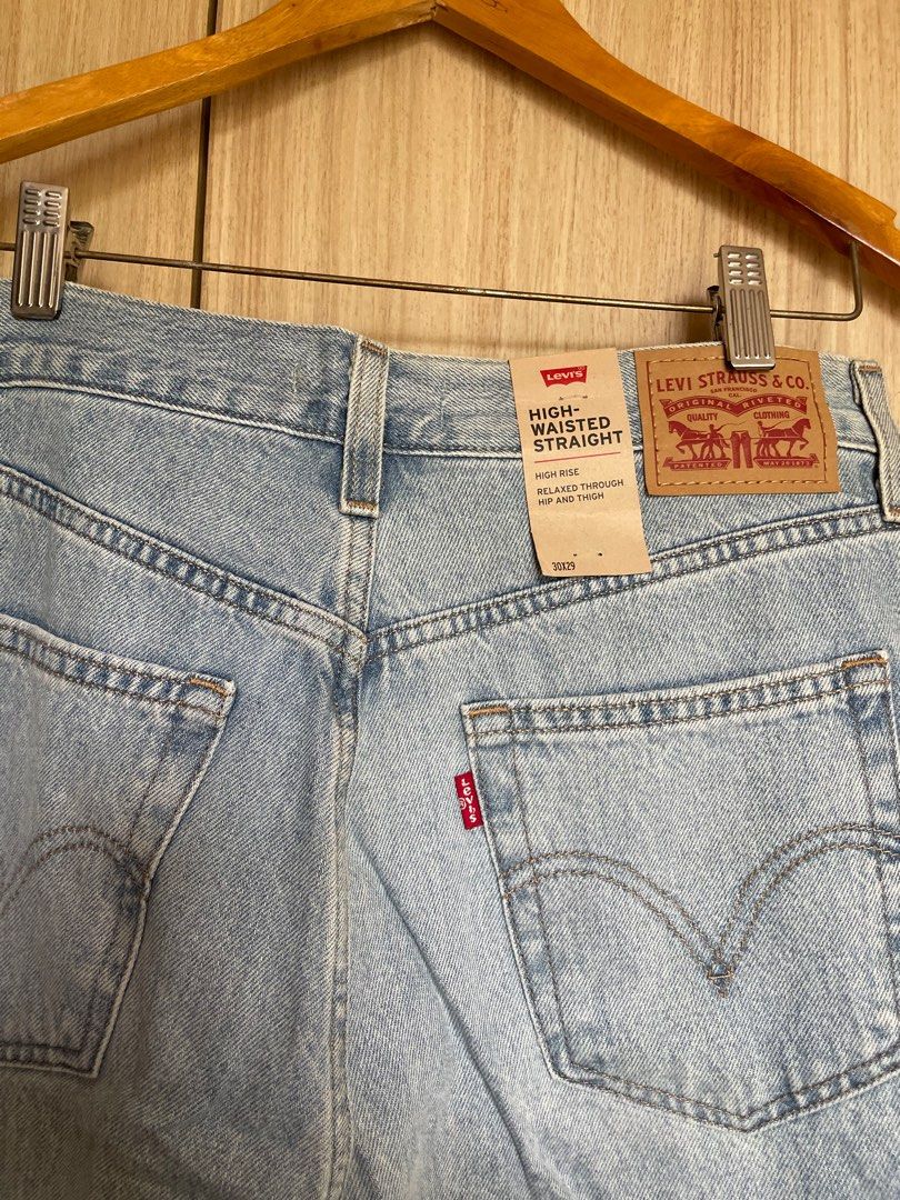 Levis High Waisted Straight Jeans in Size 30 (Category: Jeans) located in Cabuyao City. Submitted by ajaip (Listing ID 1414688420, Image 3). Description: W30 L29.