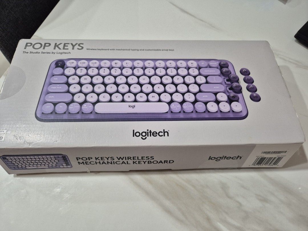 Logitech POP Keys Wireless Mechanical Keyboard with Customizable Emoji Keys - Lavender451418181002209280