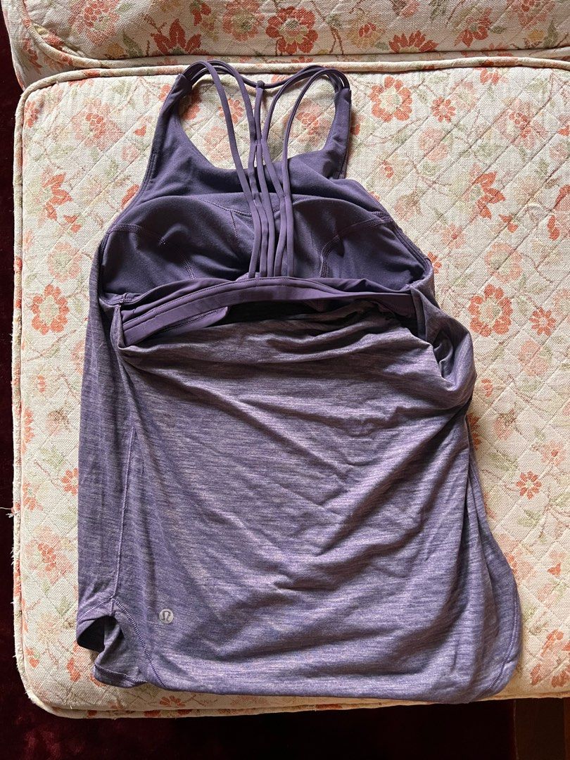 Lululemon Strappy Top Purple Size 4 (Category: Activewear) located in Mandaluyong City. Submitted by andiwears (Listing ID 1414744815, Image 2). Description: - Strappy back design - Built-in bra for support - negotiable .
