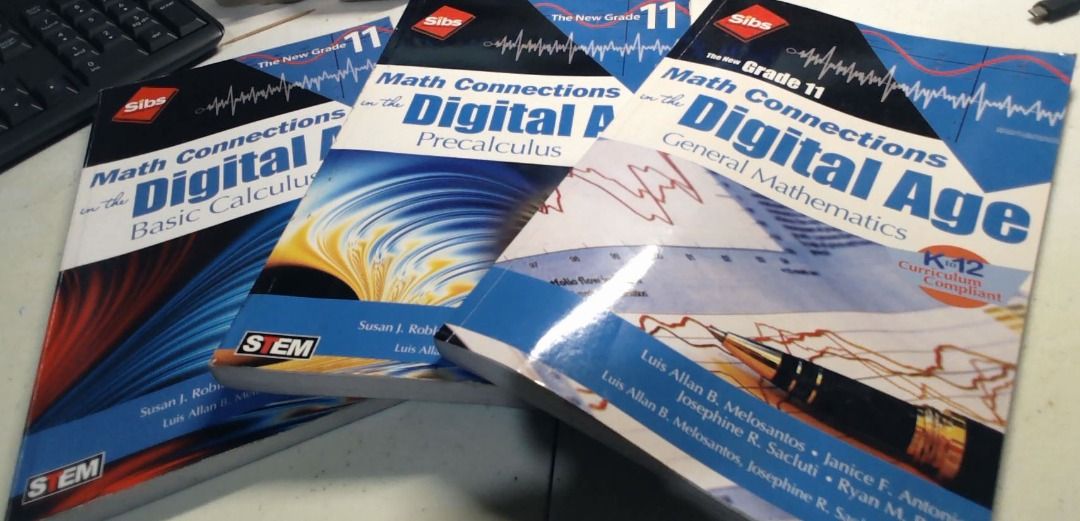 MATH CONNECTIONS DIGITAL AGE – Grade 11 Complete Math Set – Pre-Loved, Very Good Condition (Category: Textbooks) located in Marikina City. Submitted by crocifixio (Listing ID 1414687437, Image 1). Description: MATH CONNECTIONS DIGITAL AGE – Complete Grade 11 Math Set (Pre-Loved, Very Good Condition) ✅ Condition: Pre-loved but very well kept, no markings, no folds, no tears, covers intact and clean. Almost like new! 📘 Titles & Individual Pricing: