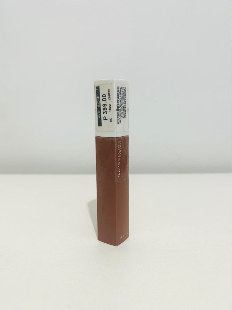 Maybelline Super Stay Matte Ink - 8ml (Category: Makeup) located in Manila. Submitted by justoverflows (Listing ID 1414763614, Image 2). Description: Maybelline Super Stay Matte Ink lipstick in 70 Amazonian Shade: 70 Amazonian Brand new and sealed Original price: ₱399.00 (Watsons price tag included) Message me for details! :).