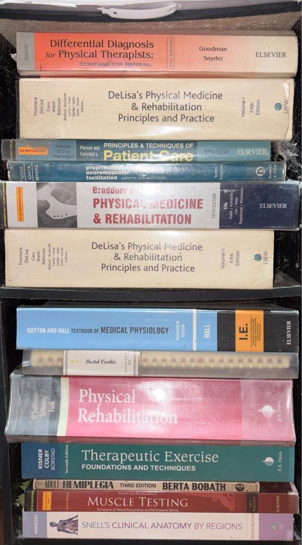 Medical Textbooks - Physical Therapy (Category: Textbooks) located in Batac City. Submitted by vanillabuttercream (Listing ID 1414637912, Image 1). Description: ❌ Bobath ❌ Guyton and Hall ❌ PNF ❌ Goodman ❌ Kisner.