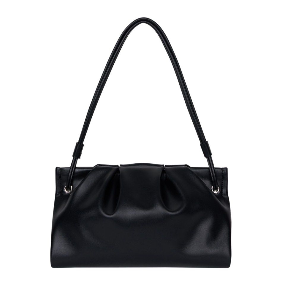 MUNIÉR Shoulder Bag - Black (Category: Luxury Bags & Wallets) located in Bayambang. Submitted by elle.declutter (Listing ID 1414796237, Image 1). Description: MUNIÉR Pleats Shoulder Bag - BLACK 9/10 (See last few slides for the actual photo w its minimal flaws) Orig price: $92 or ₱5,450.00.