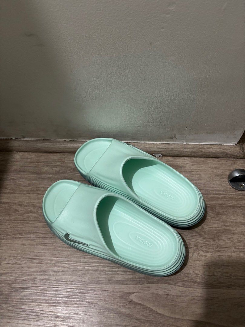 Nike Rejuvin8 Slides - Mint Green (Category: Slippers and slides) located in Cebu City. Submitted by dmtt___ (Listing ID 1414716587, Image 1). Description: - Mint green Nike Calm slides -us7w / 24cm - Textured sole for grip - Contoured footbed for comfort .