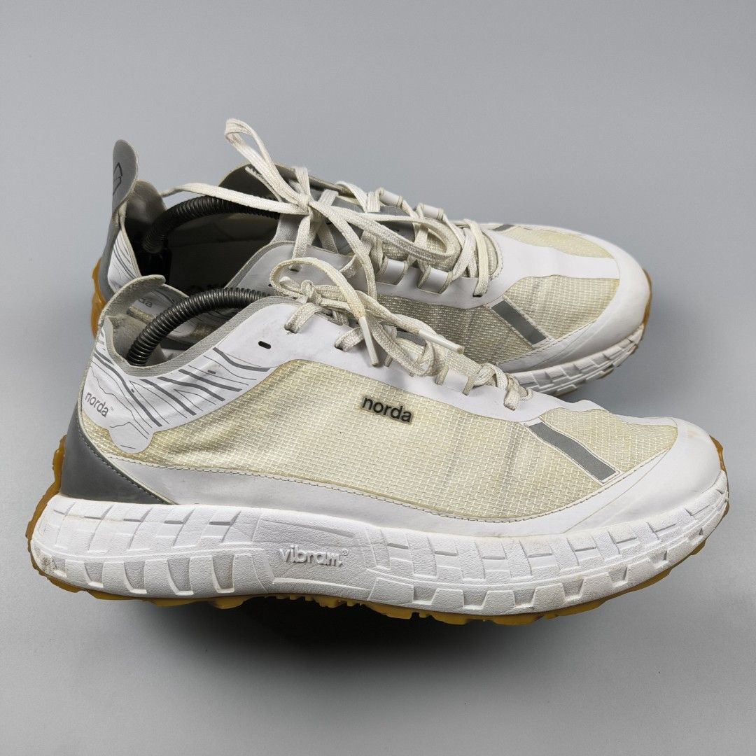 Norda 001 Shoes (Men's) (Category: Sneakers) located in General Mariano Alvarez. Submitted by rammrtnz (Listing ID 1414816664, Image 2). Description: Norda 001 Shoes (Men's) Size: USM(11.5) UK(10.5) EU(45 1/3) JPN(29.25) Sign of usage Heel drags Good condition Php2180+shipping fee Mode of payment: Via Gcash/Maya or BPI Message us for more details and transaction. Thank you so much and stay safe 🙏☺️❤️.