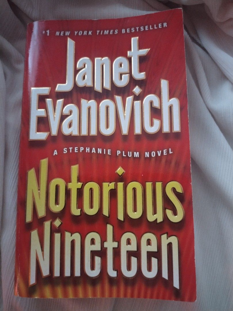 Notorious Nineteen by Janet Evanovich (pocketbook) (Category: Storybooks) located in Marikina City. Submitted by eruthbb0206 (Listing ID 1414703928, Image 1). Description: pre loved book complete pages, no ink marks or any kind anywhere in the book meet-up : McDonald's Marikina Sports Center door-to-door delivery : buyer pays for the shipping fee shipping fee: 44 pesos within Metro Manila, outside the Metro, depends on your location option : buye