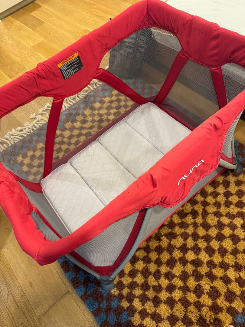 Nuna SENA Playard - Red, Babies & Kids, Baby Nursery & Kids Furniture ...