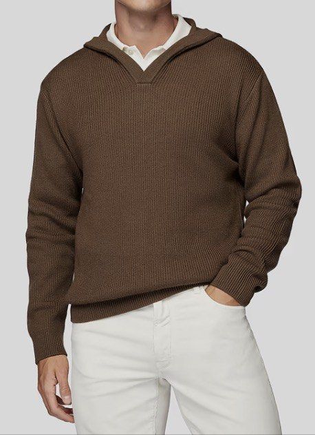 OLD NAVY hazelnut V-neck hoodie (Category: Coats, Jackets and Outerwear) located in Quezon City. Submitted by declutter.er04 (Listing ID 1414660642, Image 1). Description: Bought in US, used once because i gained weight 😅 This is Medium but US Size fits 5'7-5'10 guys.