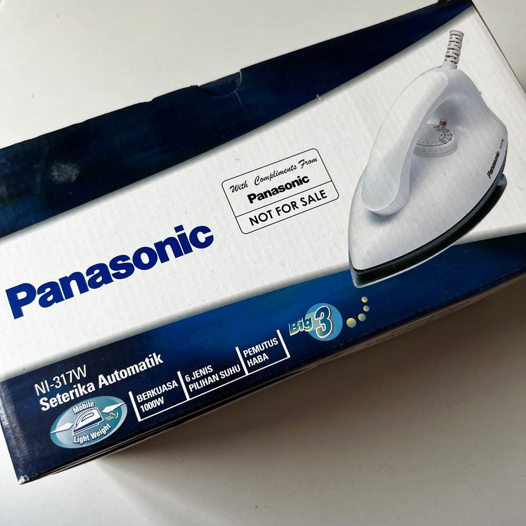 Panasonic NI-317W Automatic Dry Iron, TV & Home Appliances, Irons ...