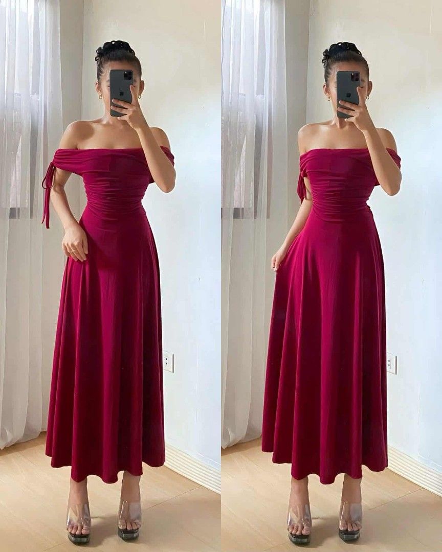 Red long dress (Category: Dresses) located in Cebu City. Submitted by aky_deee (Listing ID 1414734376, Image 1). Description: 🌸Never worn guys PROMISE 🌸Selling it for 200 nalang instead 300+ na retail price pag buy ko 🌸Size: Small-Medium(for reference I'm kg but 62 it's quite tight on my hips) 🌸Bought from marketplace 📍Location: Pajac, Lapu-Lapu City, Cebu.