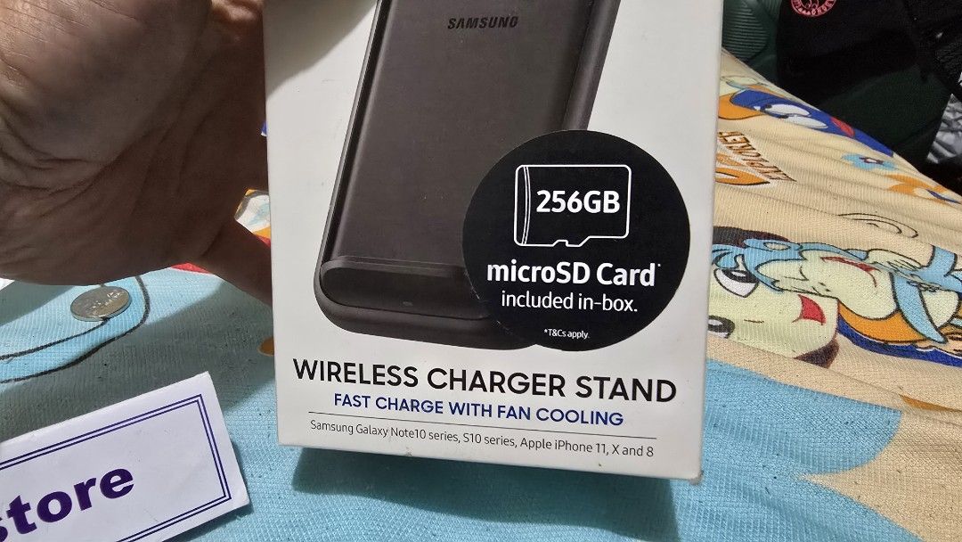 Samsung Wireless Charger stand (Category: Chargers & Cables) located in San Miguel. Submitted by rrshopstore (Listing ID 1414745256, Image 2). Description: Original Samsung. Comes with 256GB sd card.Power adapter and cable.