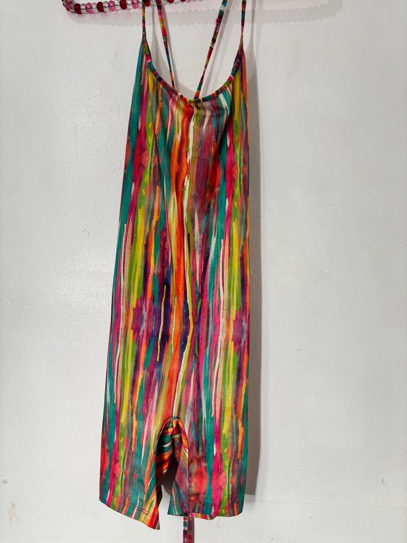 SHEIN Curve multi-color self-tie romper (Category: Rompers) located in Manila. Submitted by prelovedlyclosets (Listing ID 1414749707, Image 3). Description: .