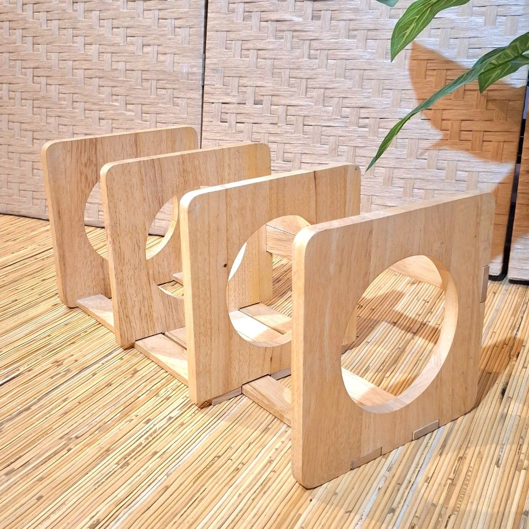Solid wood extendable book holder organizer magazine rack (Category: Home Improvement Tools & Accessories) located in Dasmarinas. Submitted by millennialmeetsvintage (Listing ID 1414683647, Image 2). Description: H 22 x L 36-65 x W 22 cm last price posted 🌍ships from DASMA, CAVITE 🚚 shipping via Lalamove only ❌no reservations, first-to-pay basis ❌no physical store, no walk-ins ❌no COD transactions.