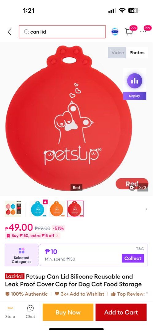 TAKE ALL Petsup Silicone Reusable Can Lid (Category: Storage Boxes & Baskets) located in Manila. Submitted by mitchmacy (Listing ID 1414809426, Image 3). Description: decluttering brandnew sealed pa lahat FREE LEASH loc near LRT Bambang take all 5 lid silicone and free leash for ONLY 120 .