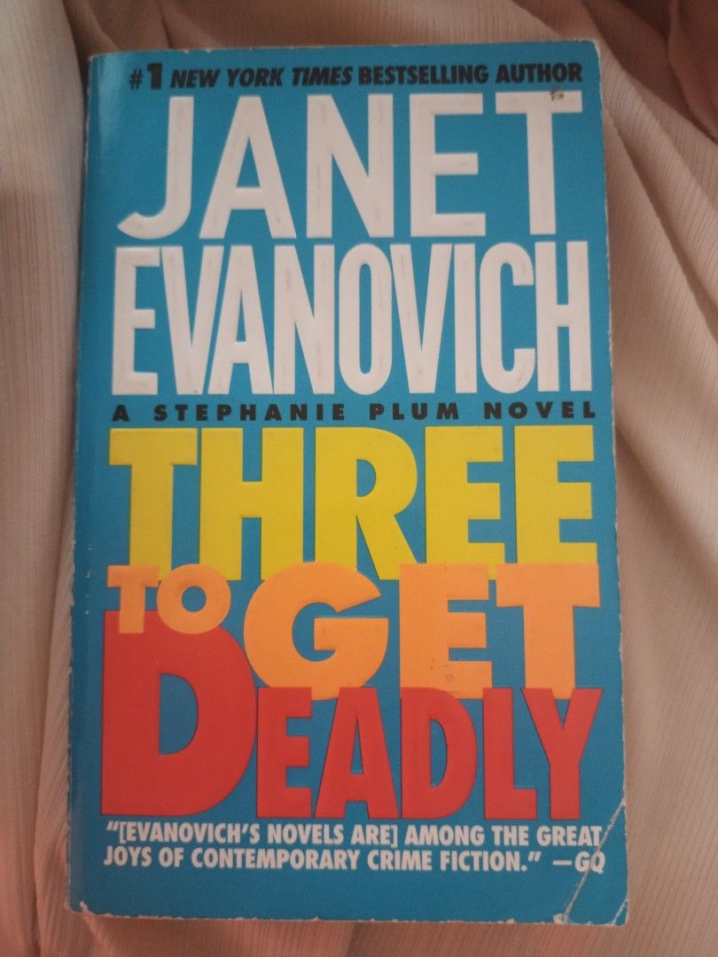 Three to Get Deadly by Janet Evanovich (pocketbook) (Category: Storybooks) located in Marikina City. Submitted by eruthbb0206 (Listing ID 1414703597, Image 1). Description: pre loved book complete pages, no ink marks or any kind anywhere in the book meet-up : McDonald's Marikina Sports Center door-to-door delivery : buyer pays for the shipping fee shipping fee: 44 pesos within Metro Manila, outside the Metro, depends on your location option : buy
