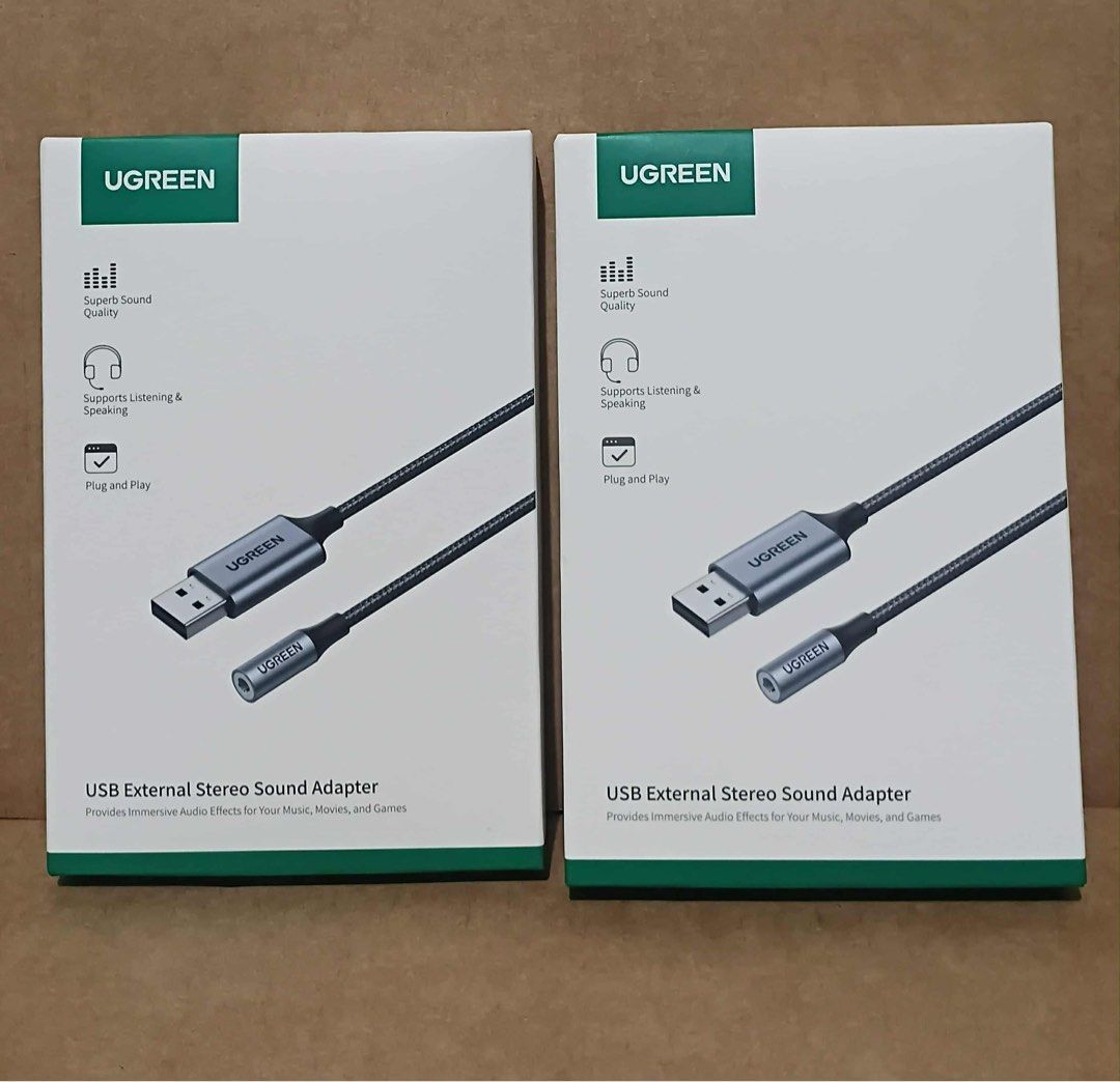 UGREEN USB 2.0 to 3.5mm Audio Jack Adapter (Category: Chargers & Cables) located in Manila. Submitted by mxrx_ (Listing ID 1414754726, Image 3). Description: .