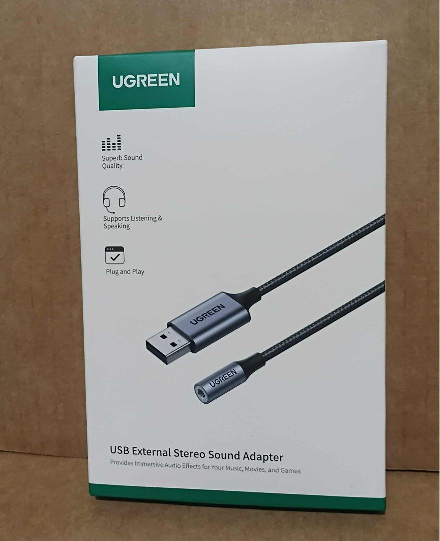 UGREEN USB 2.0 to 3.5mm Audio Jack Adapter (Category: Chargers & Cables) located in Manila. Submitted by mxrx_ (Listing ID 1414754726, Image 1). Description: .